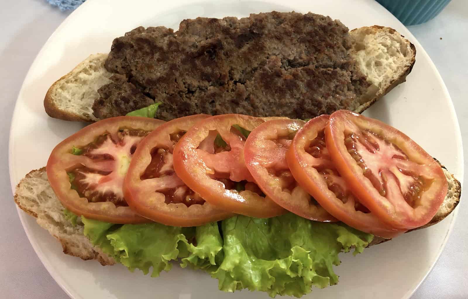 Choripán at El Rincón Argentino in Villa de Leyva, Boyacá, Colombia