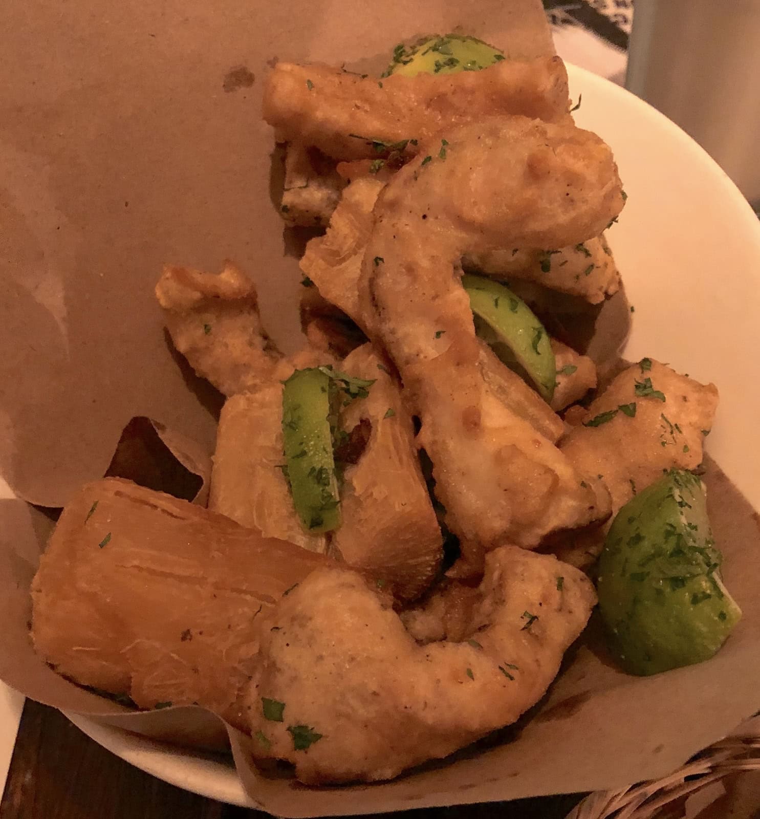 Fish and chips at Mercado Municipal