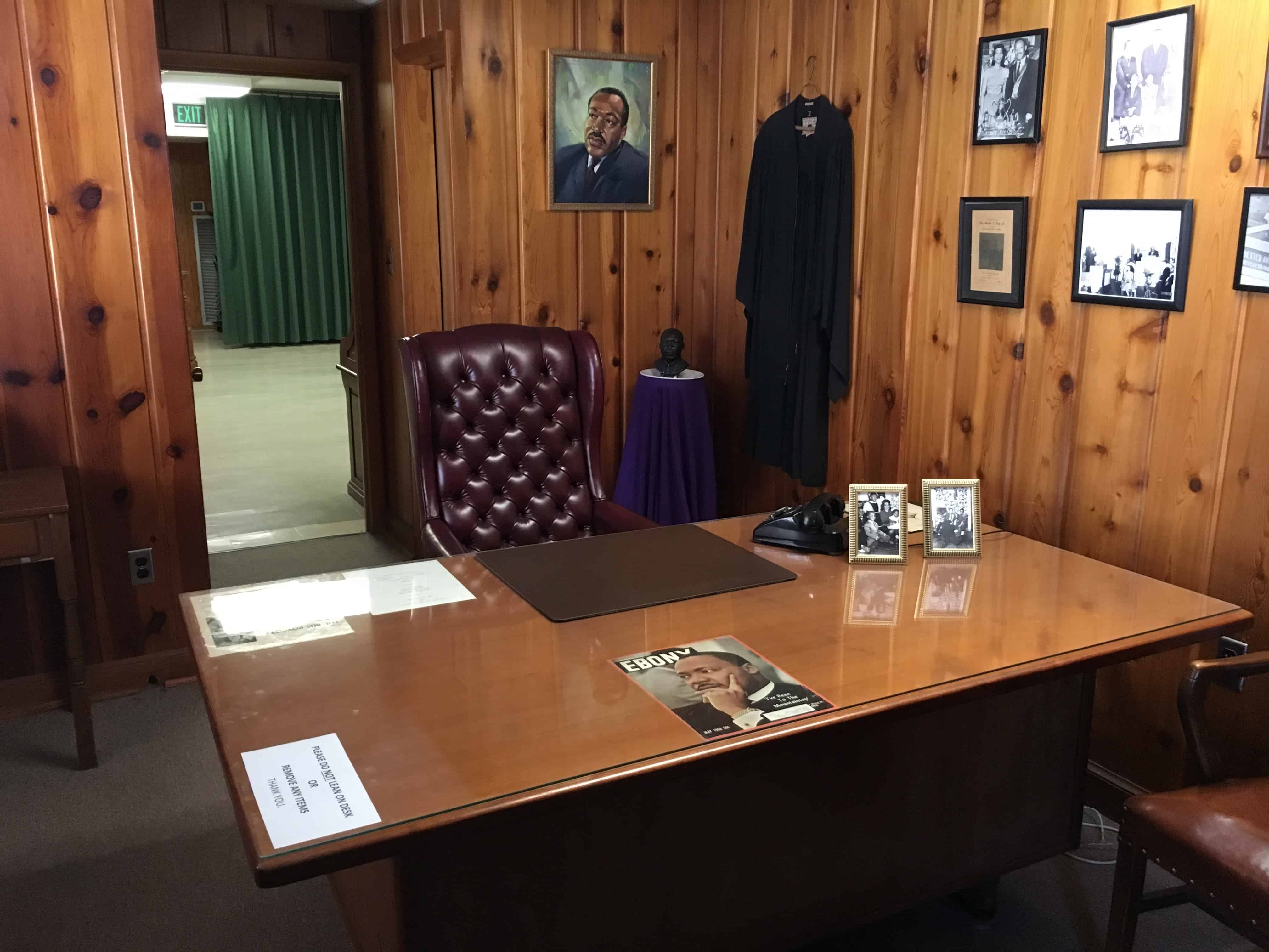 Dr. King's office at Dexter Avenue King Memorial Baptist Church in Montgomery, Alabama