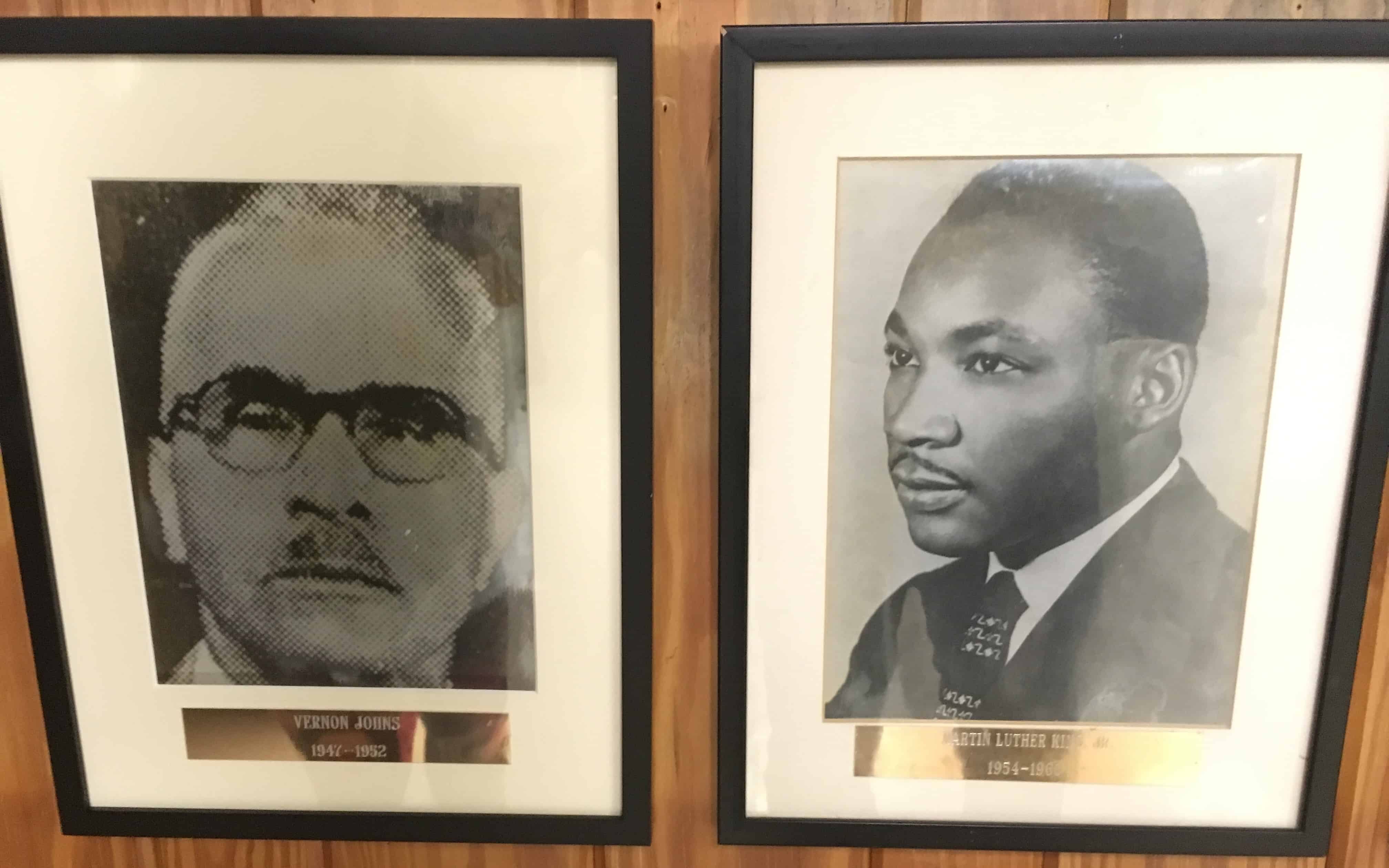 Photos of Vernon Johns (left) and Dr. Martin Luther King Jr. (right)