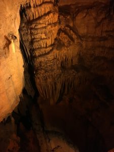 Cave formations on the Domes and Dripstones tour at Mammoth Cave National Park in Kentucky