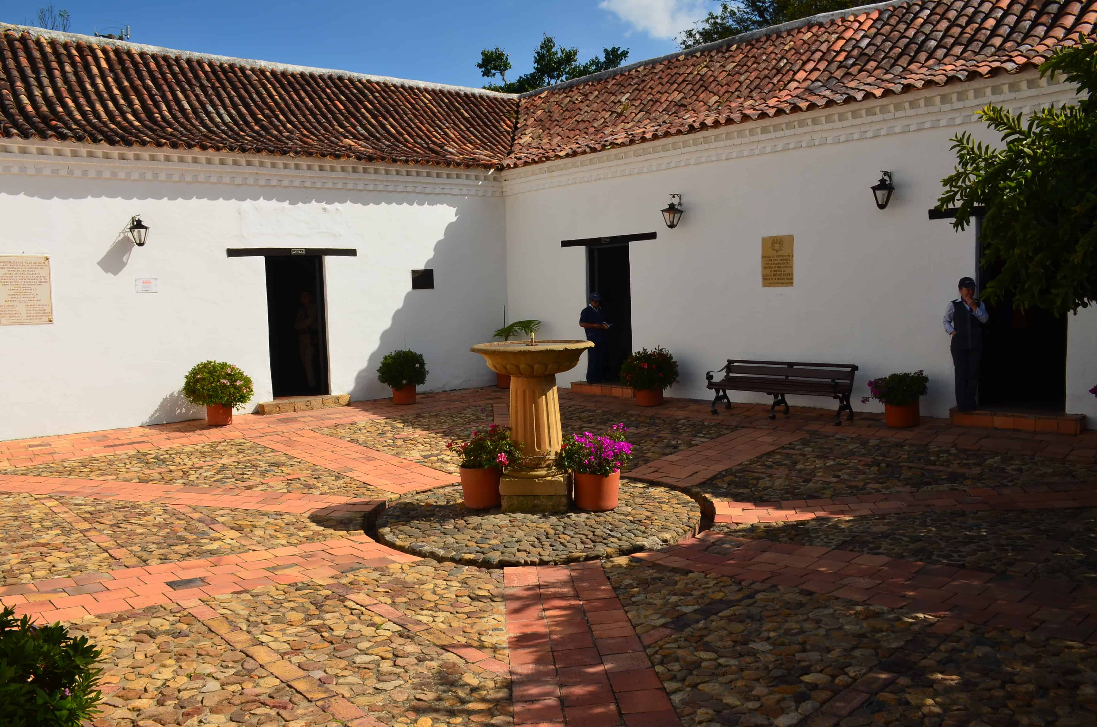 Courtyard of the Antonio Ricaurte House Museum in Villa de Leyva, Boyacá, Colombia
