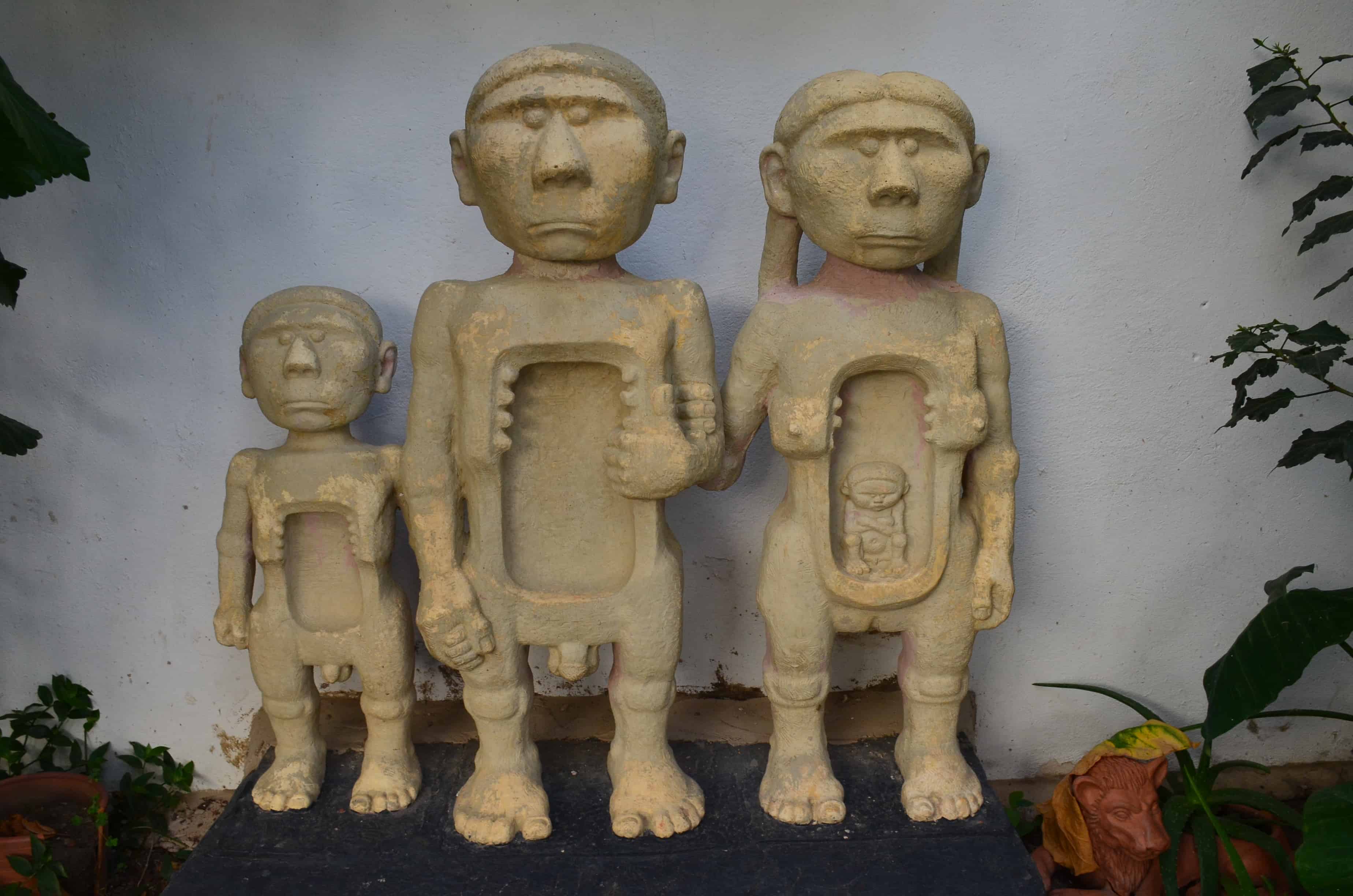 Muisca sculpture at Casa Museo Luis Alberto Acuña in Villa de Leyva, Boyacá, Colombia
