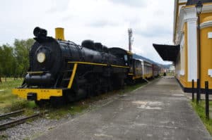 Locomotive at Ferrocarril de Chiquinquirá, in Chiquinquirá, Boyacá, Colombia