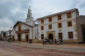 Iglesia de la Renovación (left) and Museo Mariano (right) in Chiquinquirá, Boyacá, Colombia