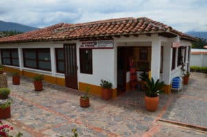Entrance to the museum at Museo El Fósil near Villa de Leyva, Boyacá, Colombia