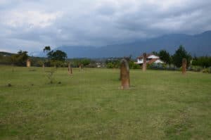 Phallic monoliths at El Infiernito near Villa de Leyva, Boyacá, Colombia