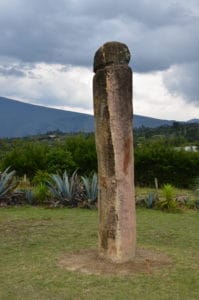 Phallic monolith at El Infiernito near Villa de Leyva, Boyacá, Colombia