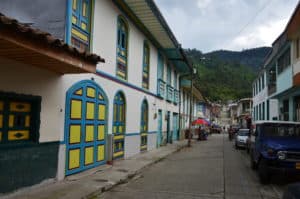 Building near Calle Real in Pijao, Quindío, Colombia