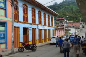 Building near Calle Real in Pijao, Quindío, Colombia