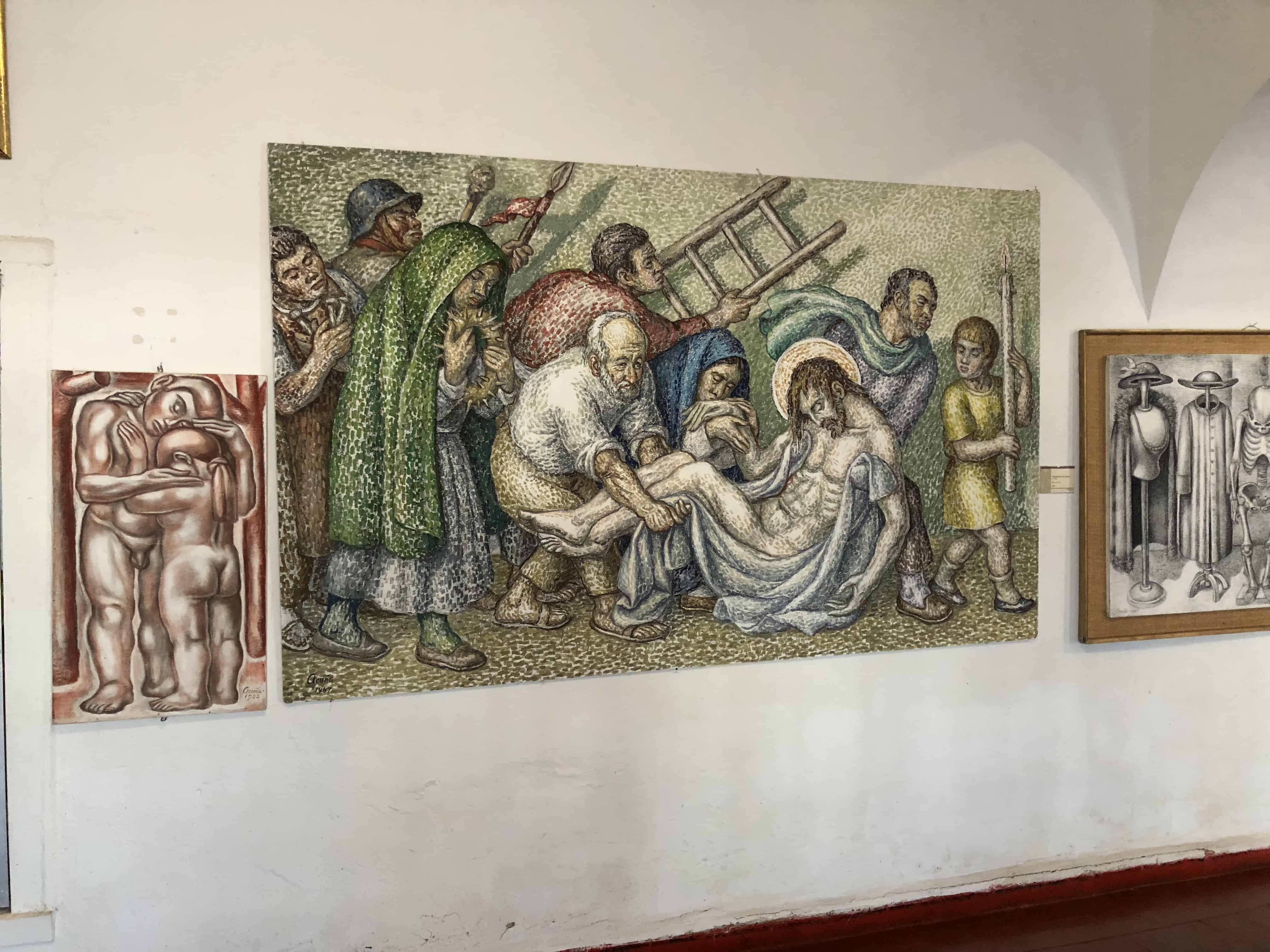 Paintings in the main gallery at Casa Museo Luis Alberto Acuña in Villa de Leyva, Boyacá, Colombia