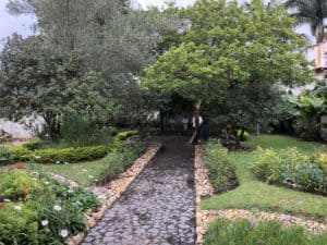 Garden at Casa Museo Antonio Nariño in Villa de Leyva, Boyacá, Colombia