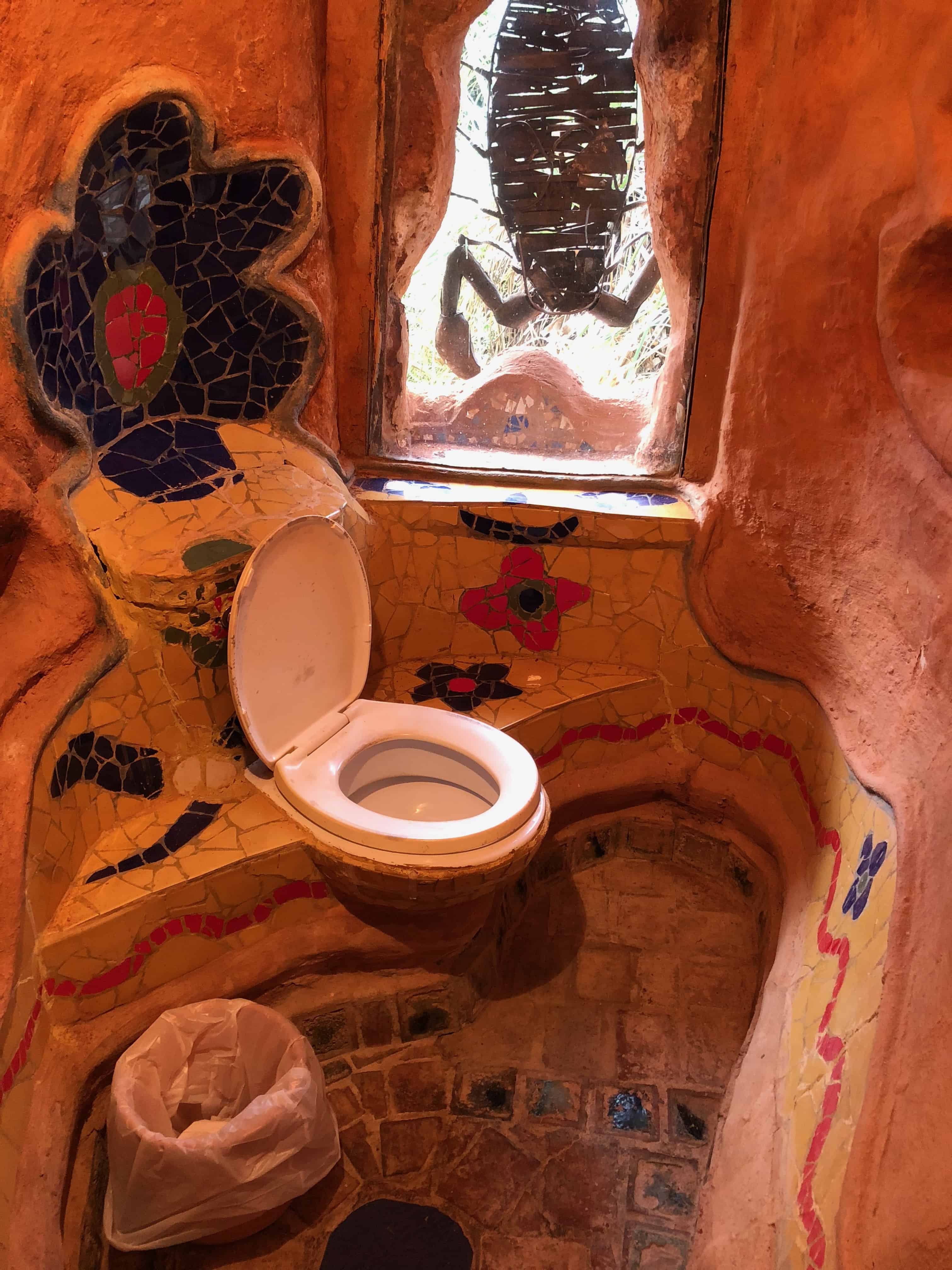 Toilet at Casa Terracotta in Villa de Leyva, Boyacá, Colombia
