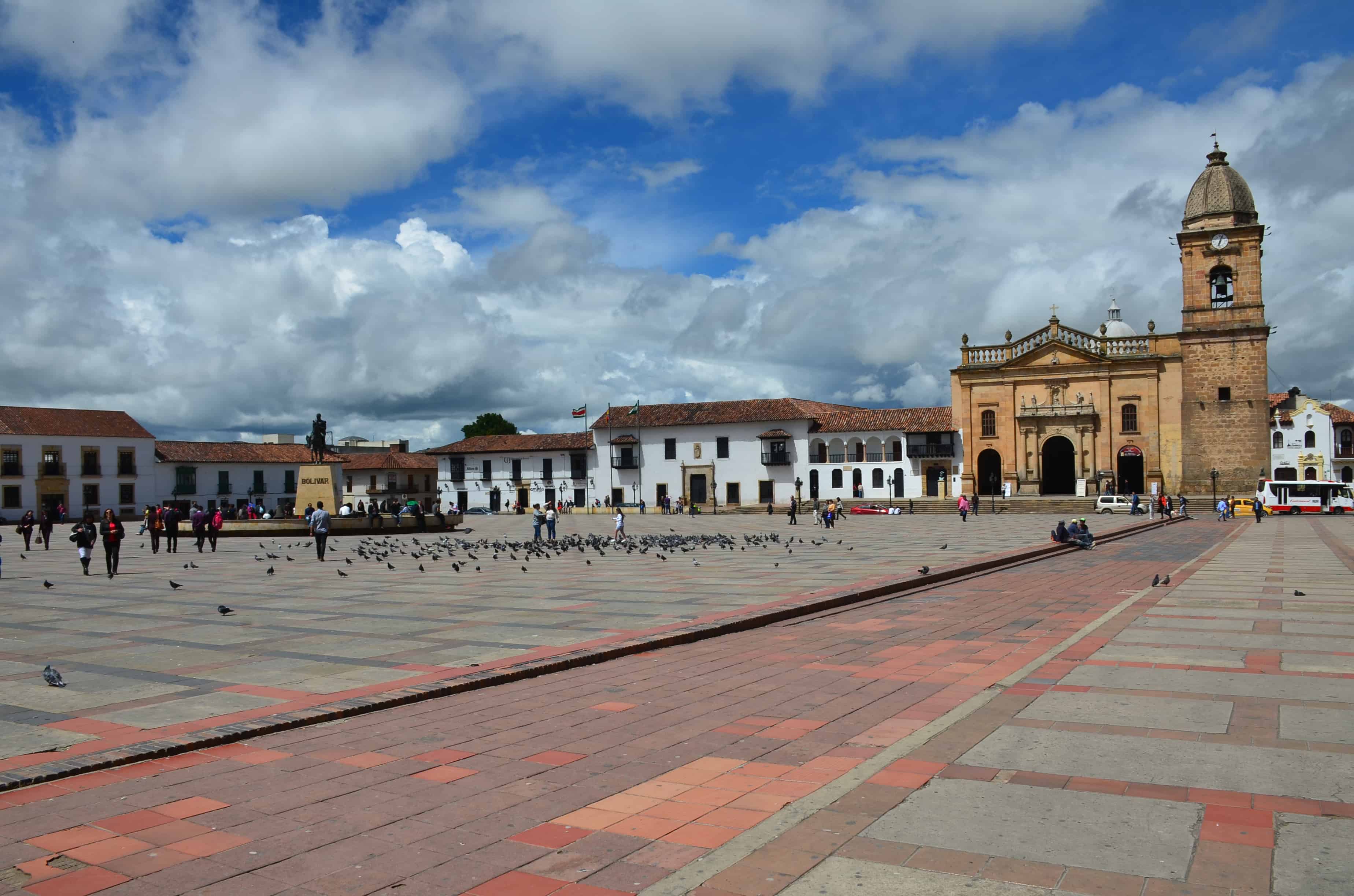 Plaza de Bolívar in Tunja, Boyacá, Colombia