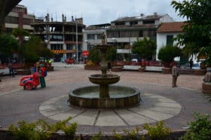 Fountain in Paipa, Boyacá, Colombia