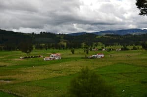 View of the field at Pantano de Vargas in Boyacá, Colombia