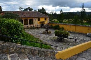 Patio at Hacienda El Salitre in Paipa, Boyacá, Colombia