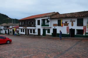 Colonial buildings in Monguí, Boyacá, Colombia
