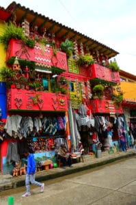 Colorful building in Ráquira, Boyacá, Colombia