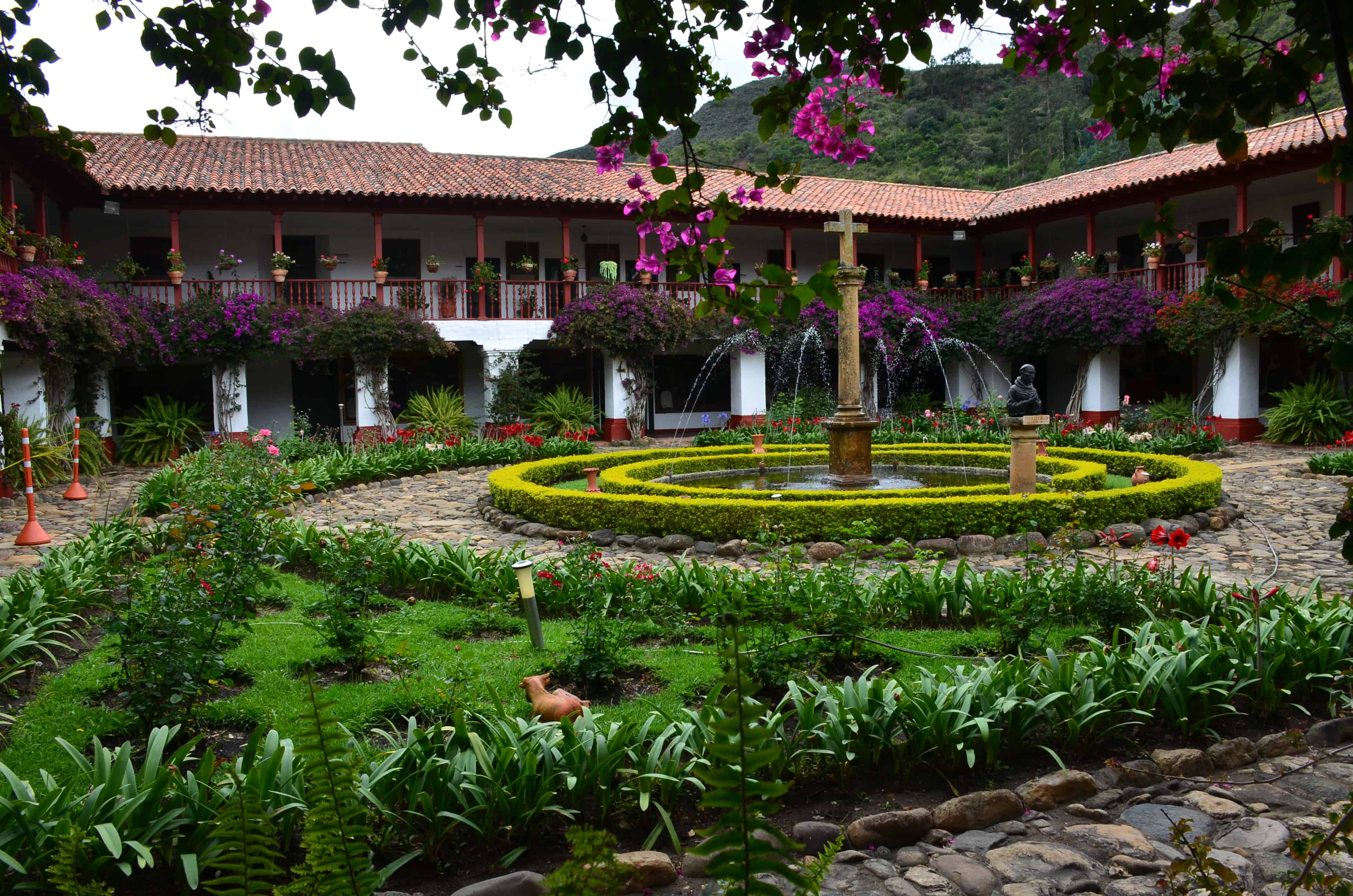 Courtyard at La Candelaria Monastery, Boyacá, Colombia