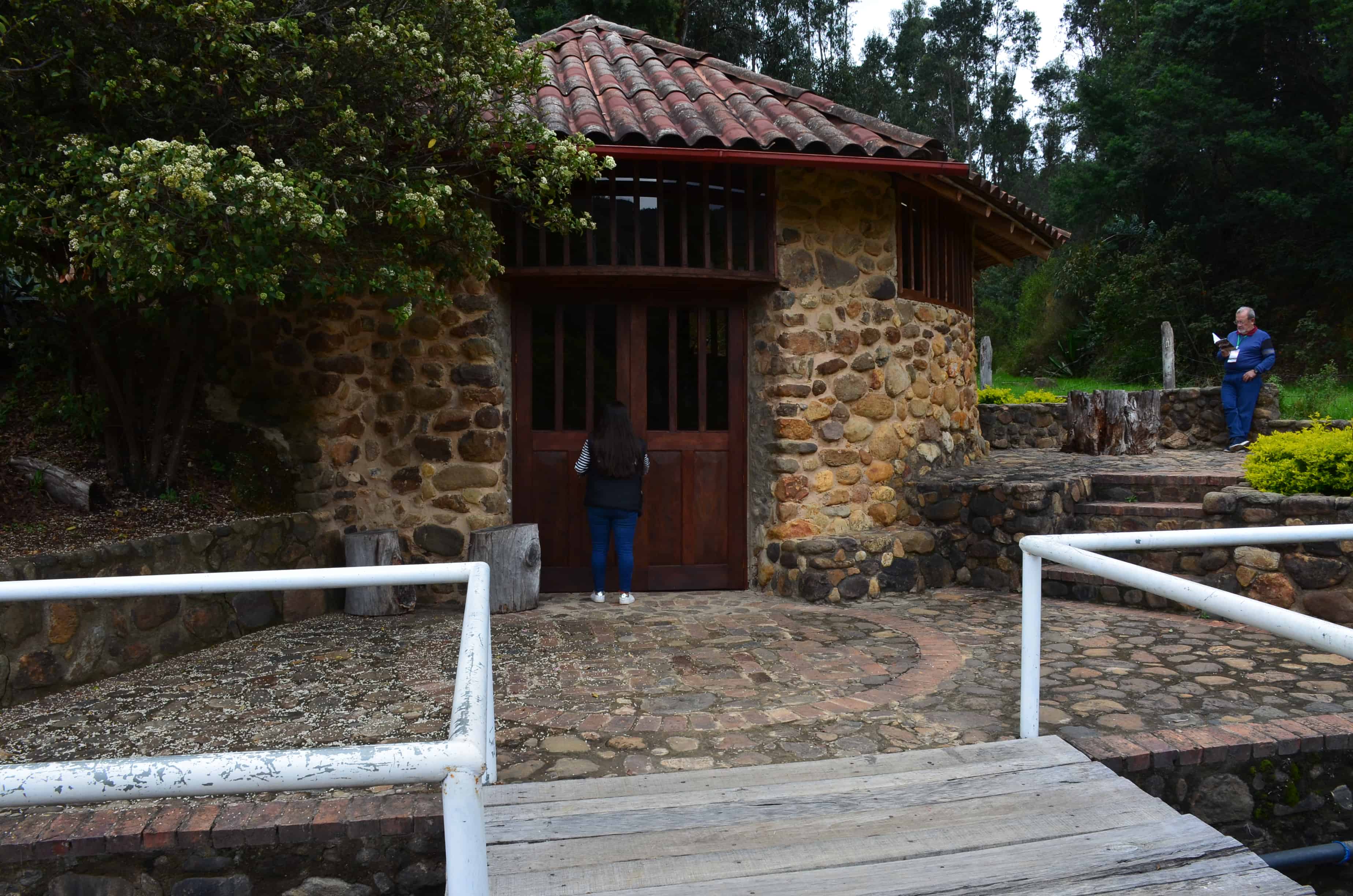 Entrance to the cave at La Candelaria Monastery, Boyacá, Colombia
