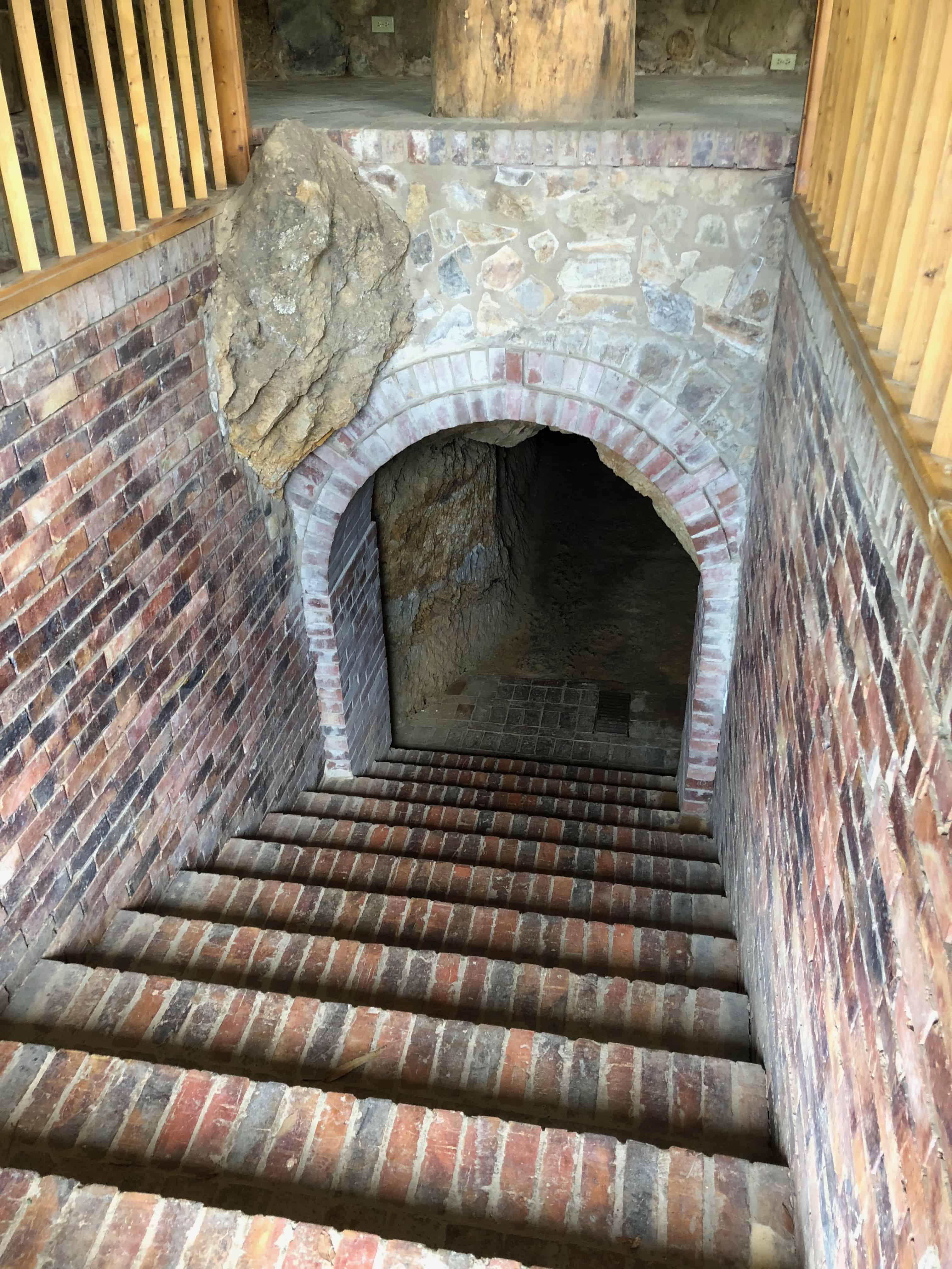 Entrance to the cave at La Candelaria Monastery, Boyacá, Colombia