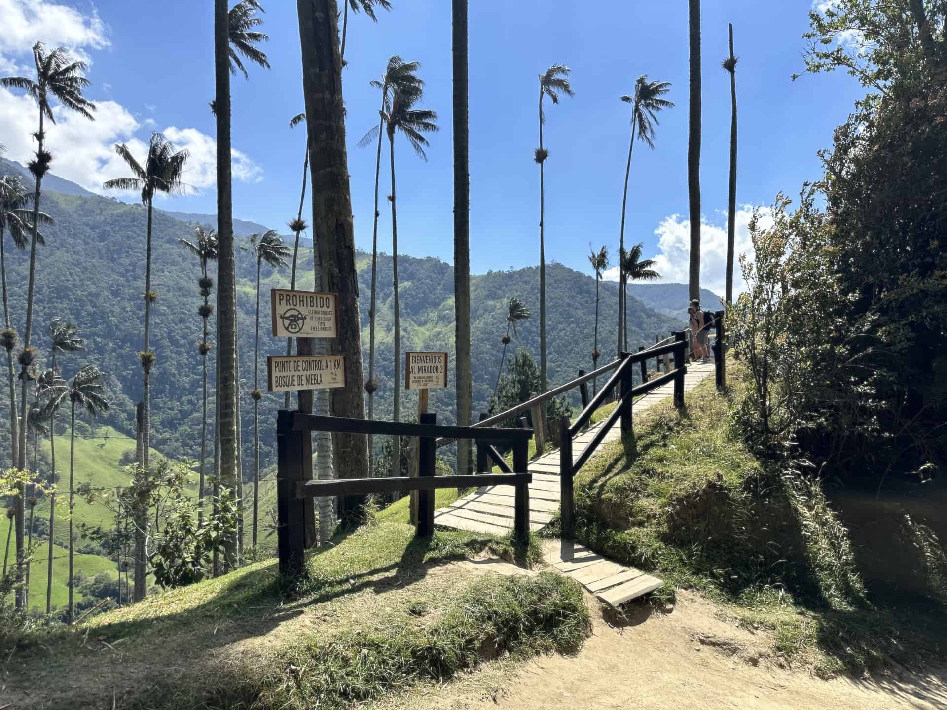 Entrance to Mirador #2 at Cocora Valley in Quindío, Colombia