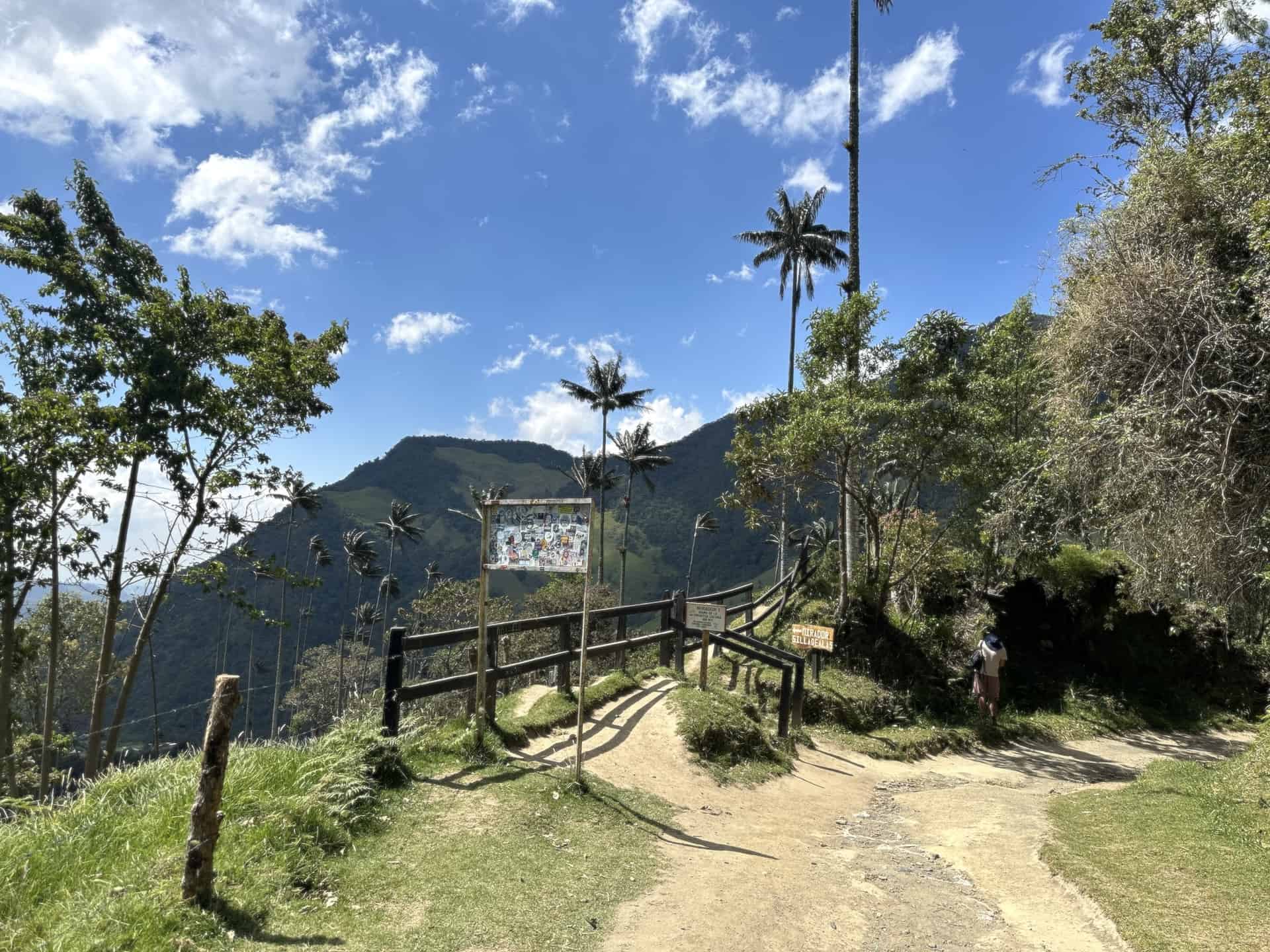 Entrance to Mirador #1 at Cocora Valley in Quindío, Colombia