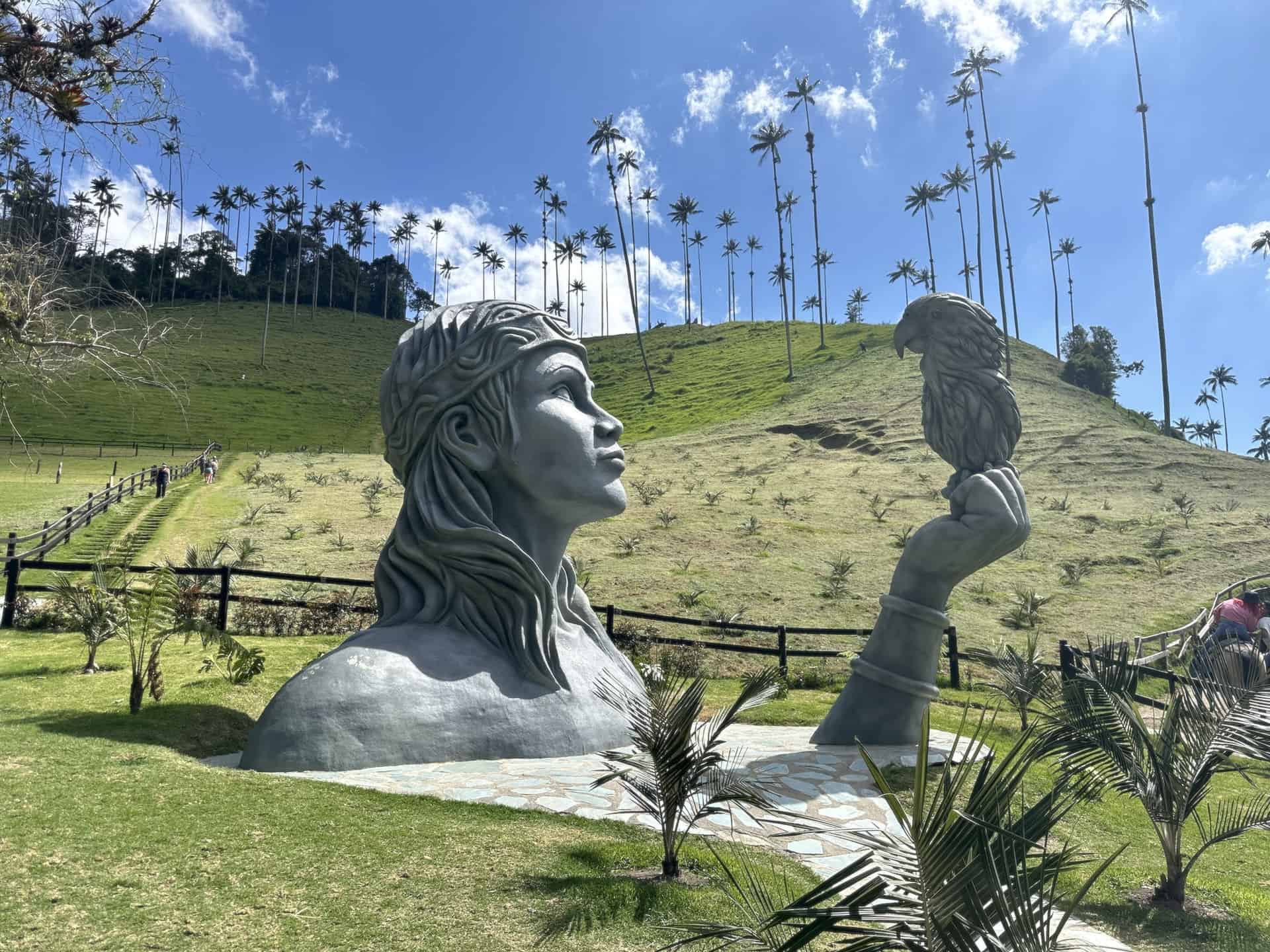 Sculpture of Princess Cocora at the Palm Forest