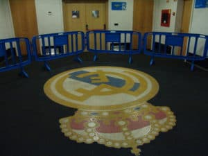 Dressing room area at Estadio Santiago Bernabéu in Madrid, Spain