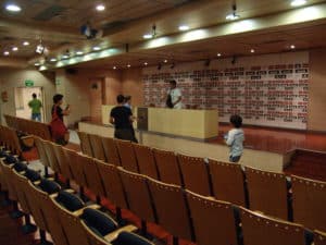 Press Room at Estadio Santiago Bernabéu in Madrid, Spain