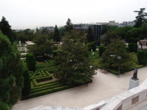 Jardines de Sabatini at Palacio Real in Madrid, Spain