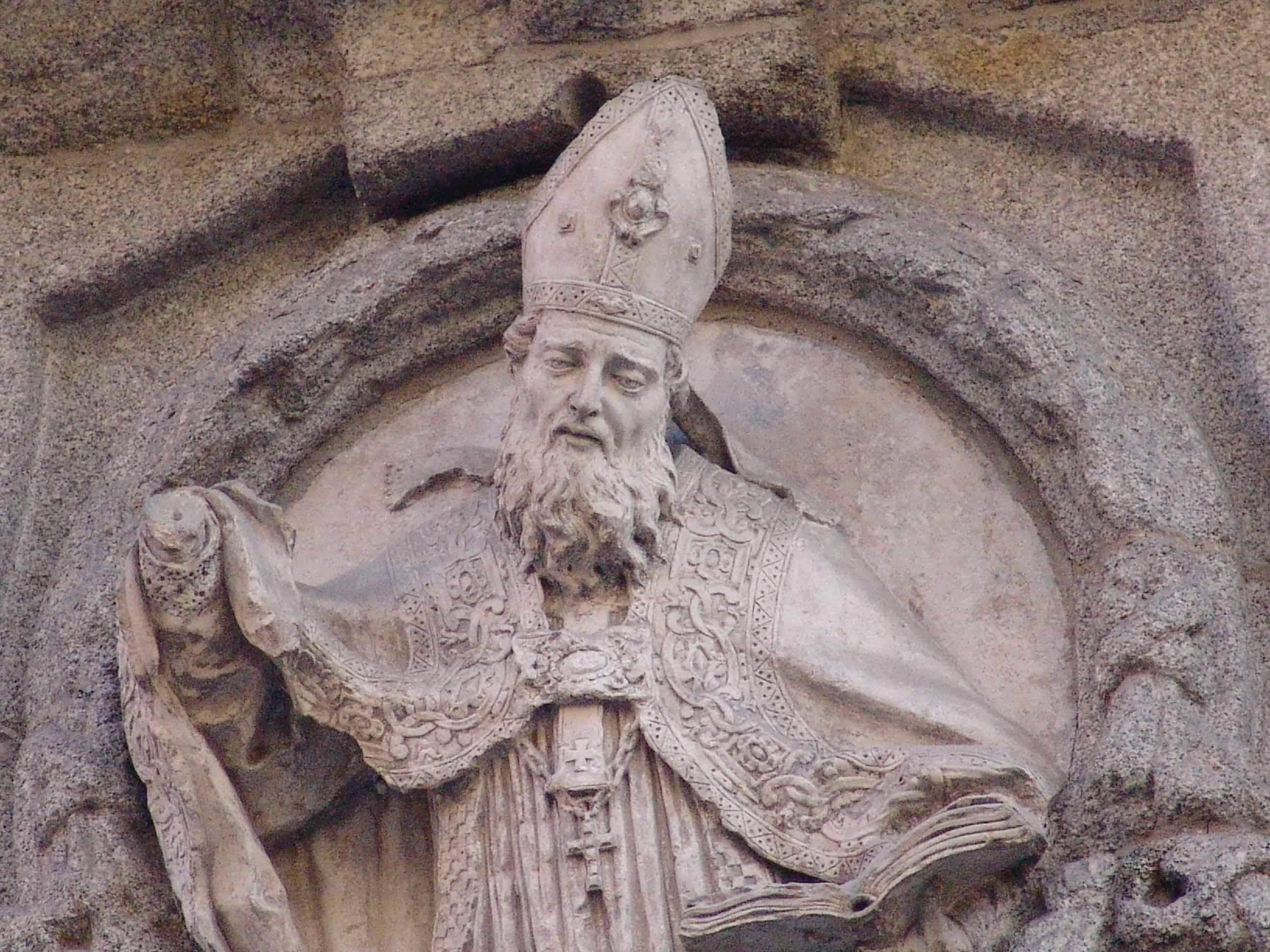 Statue on the Church of Saint Nicholas