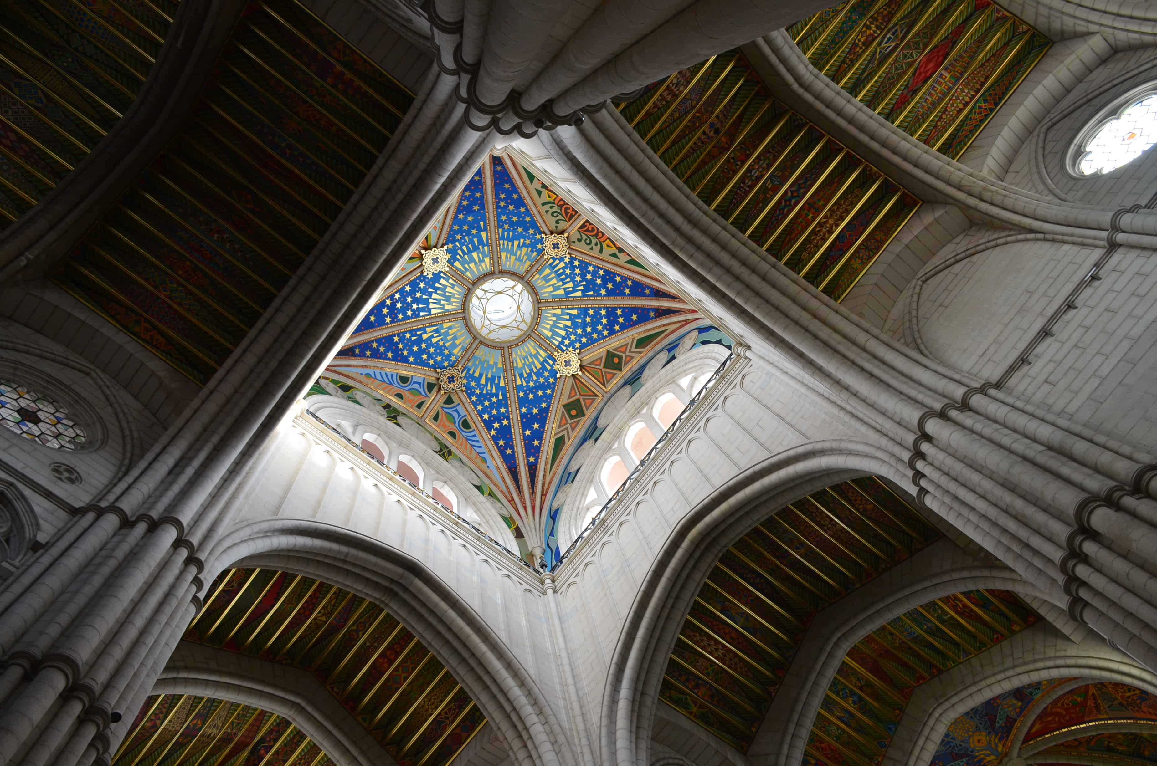 Dome of the Almudena Cathedral in Madrid, Spain