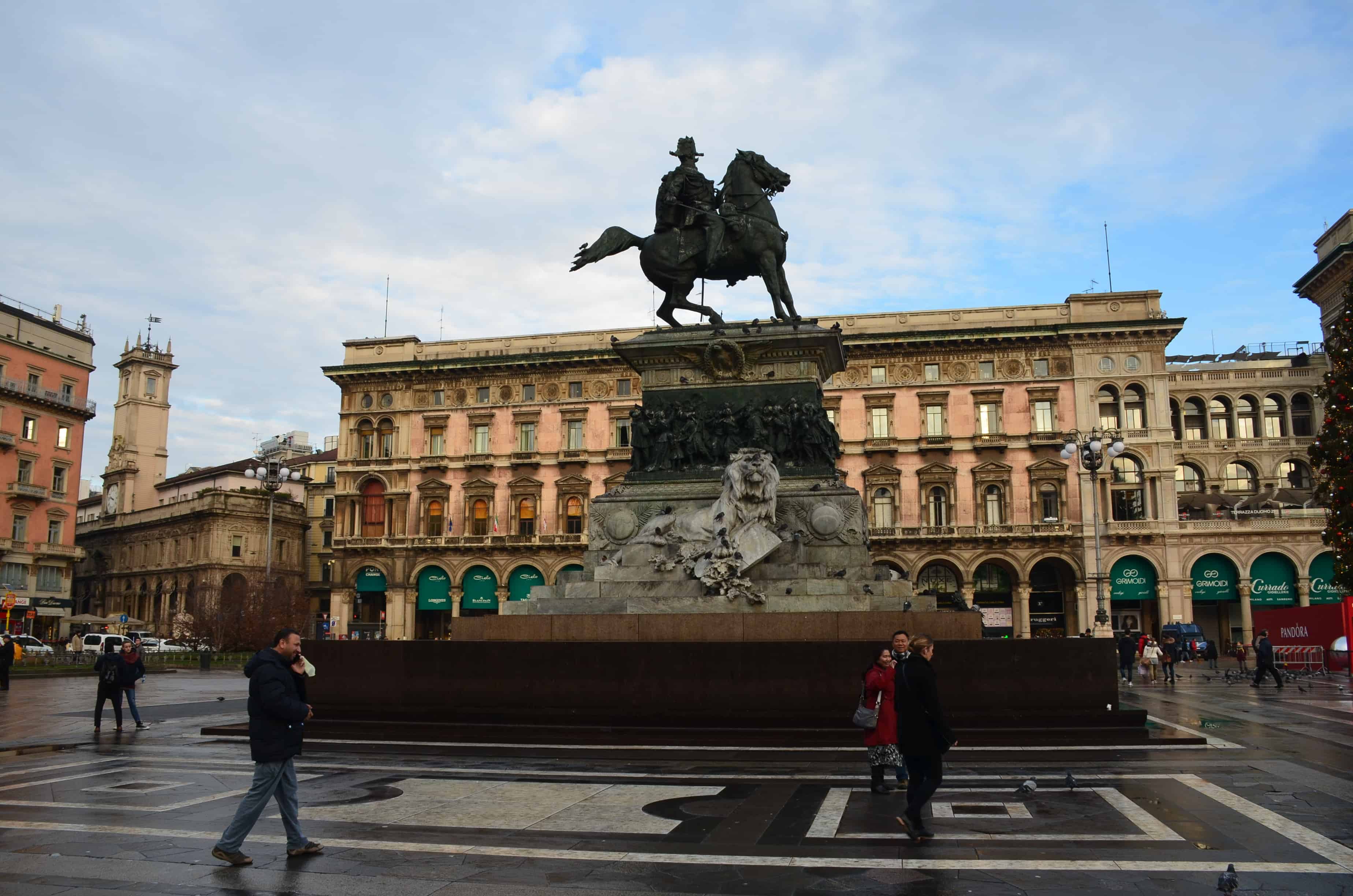 Vittorio Emanuele II monument in Milan, Italy