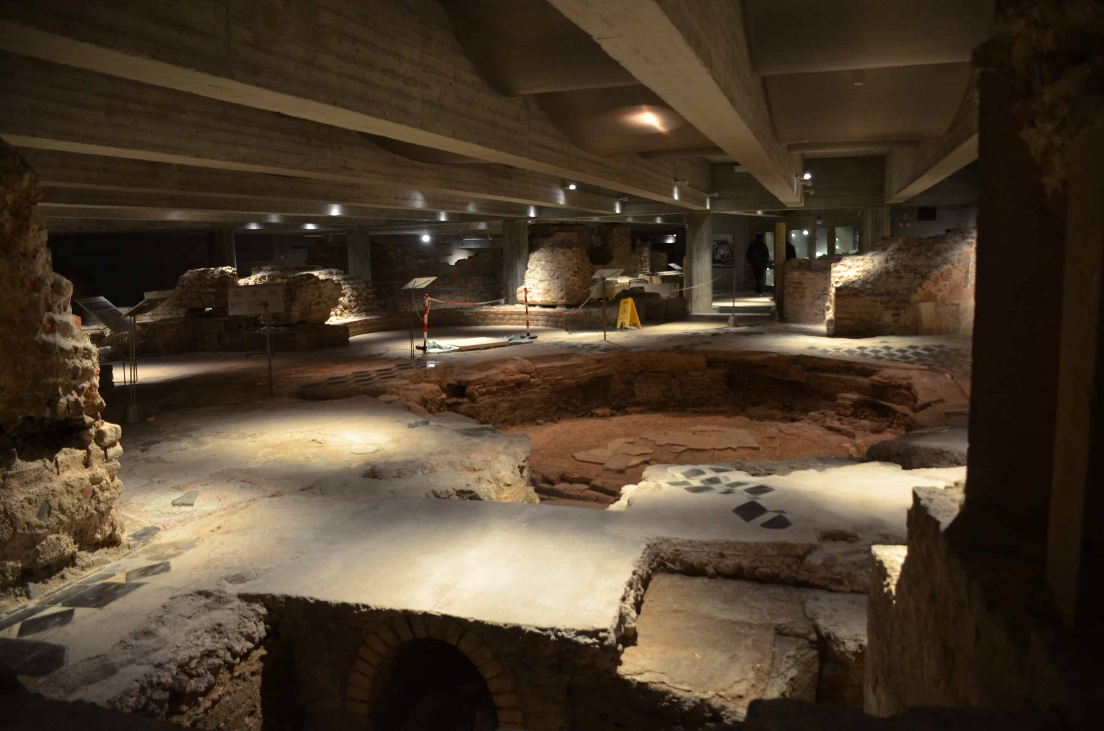 Archaeological area at the Duomo in Milan, Italy