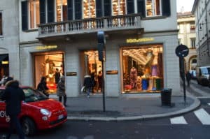 Dolce & Gabbana on Via Monte Napoleone in Milan, Italy