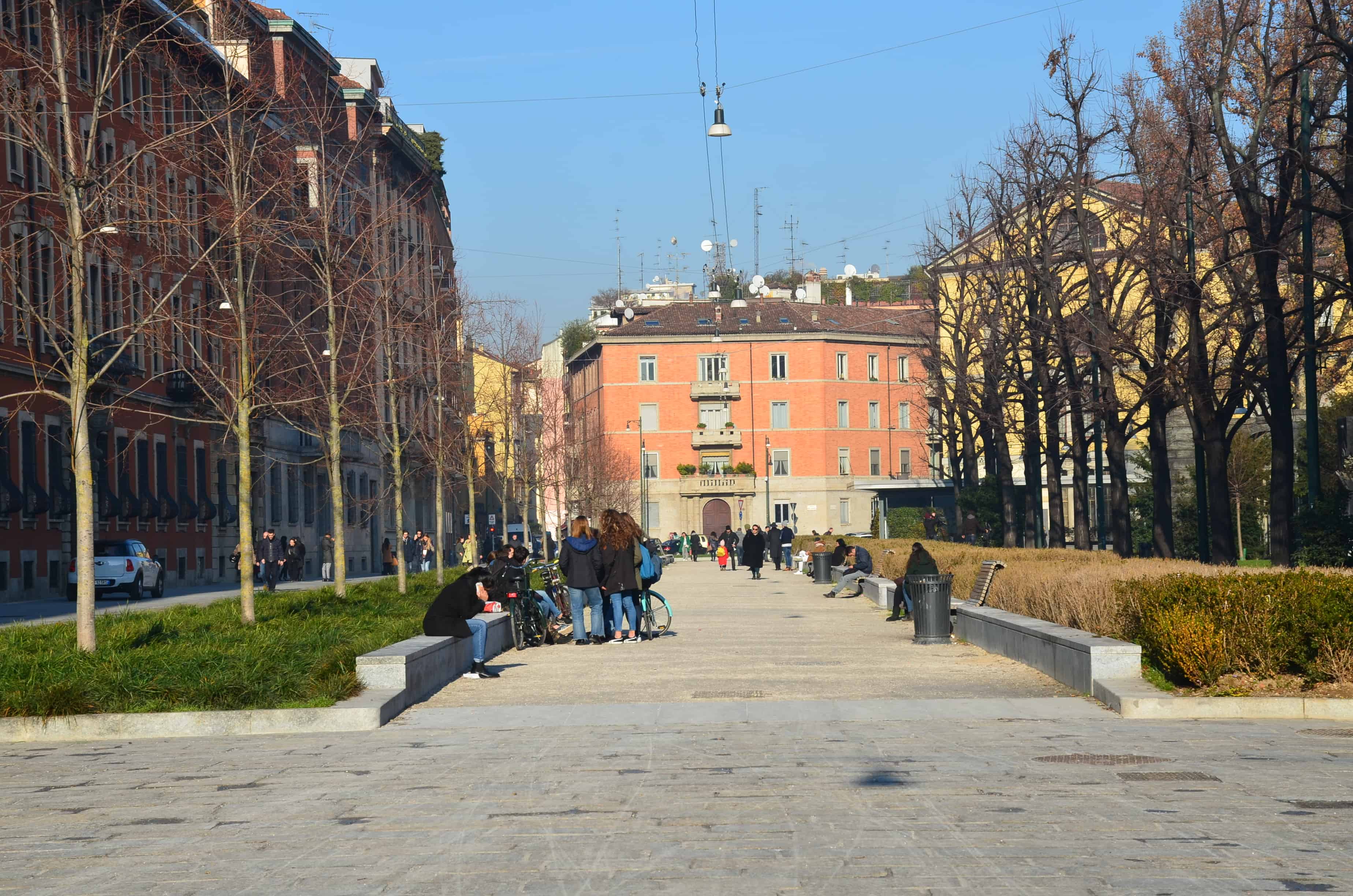 Piazza Sant'Ambrogio in Milan, Italy