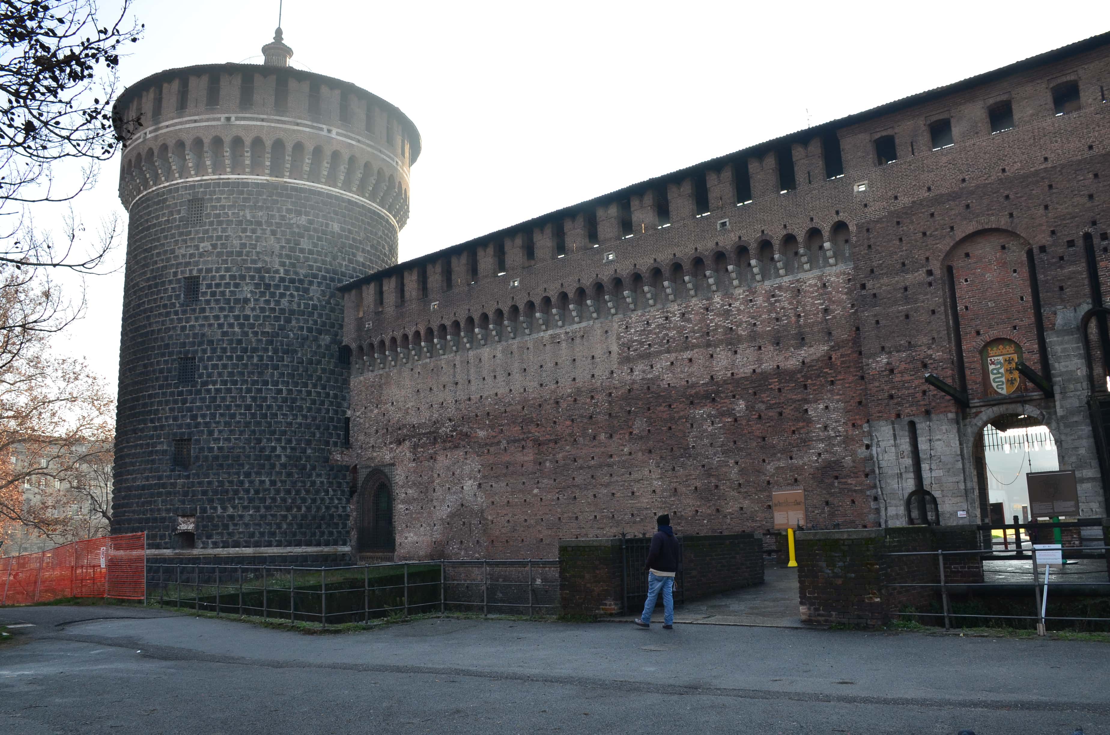 Carmine Tower at Sforza Castle in Milan, Italy