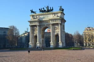 Arco della Pace at Parco Sempione in Milan, Italy