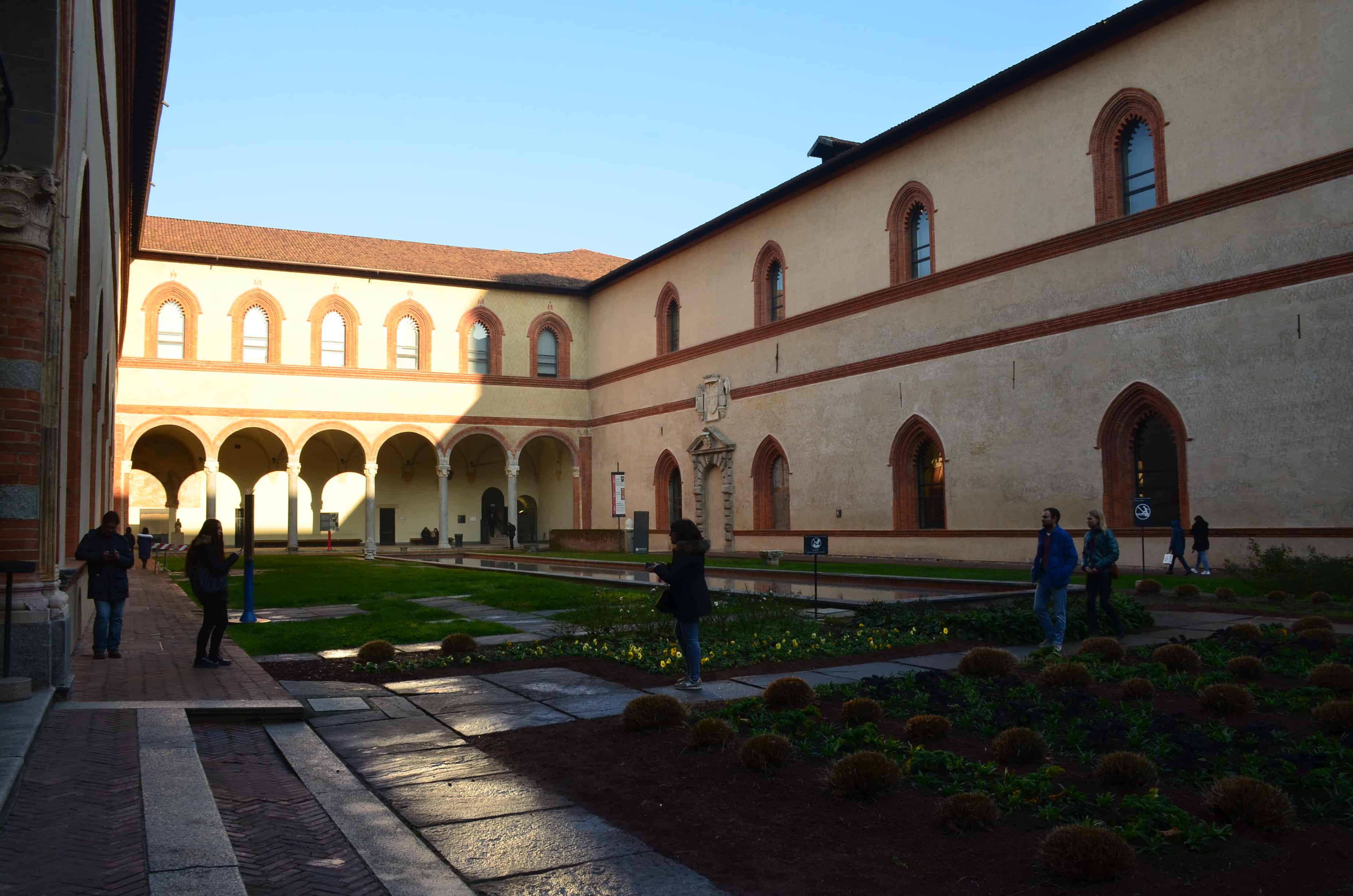 Ducal Court at Sforza Castle in Milan, Italy
