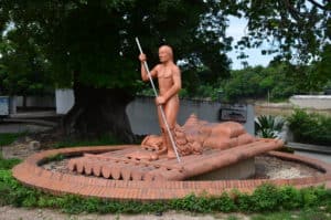 Indigenous statue in Girardot, Cundinamarca, Colombia