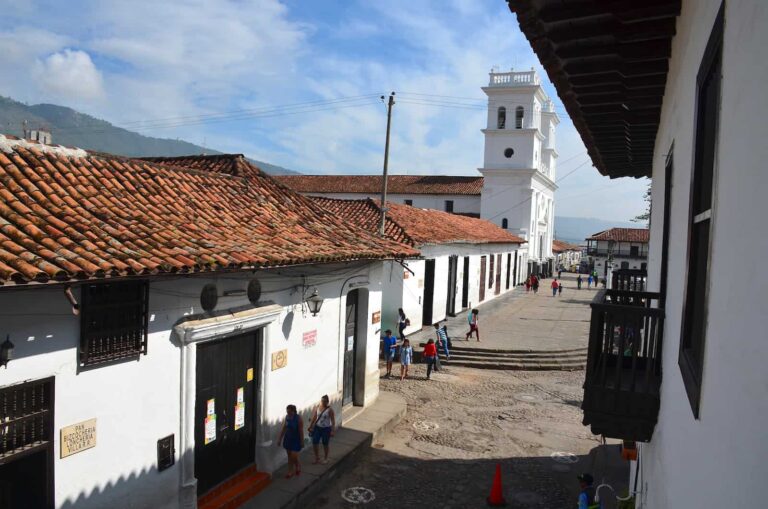 View from our balcony at Hotel Las Nieves in Girón, Santander, Colombia