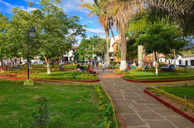 Plaza in Curití, Santander, Colombia