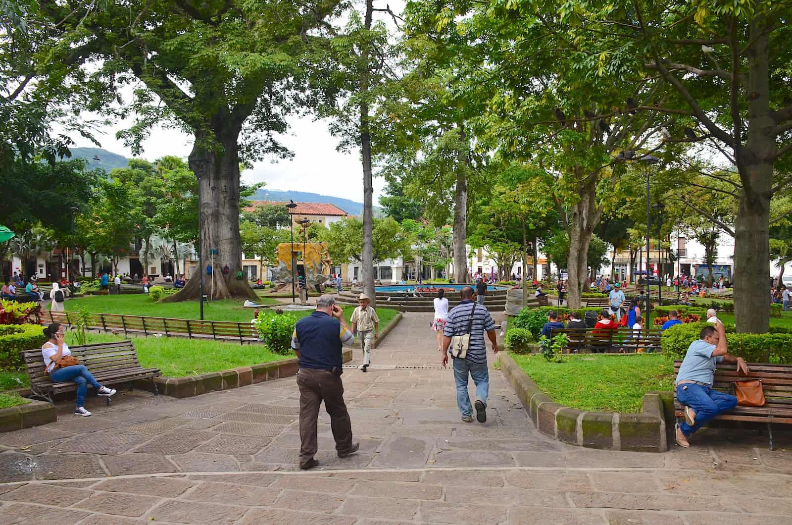 Parque La Libertad in San Gil, Santander, Colombia