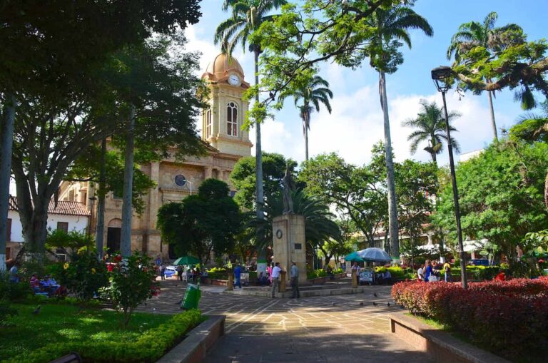 Parque de la Independencia in Socorro, Santander, Colombia