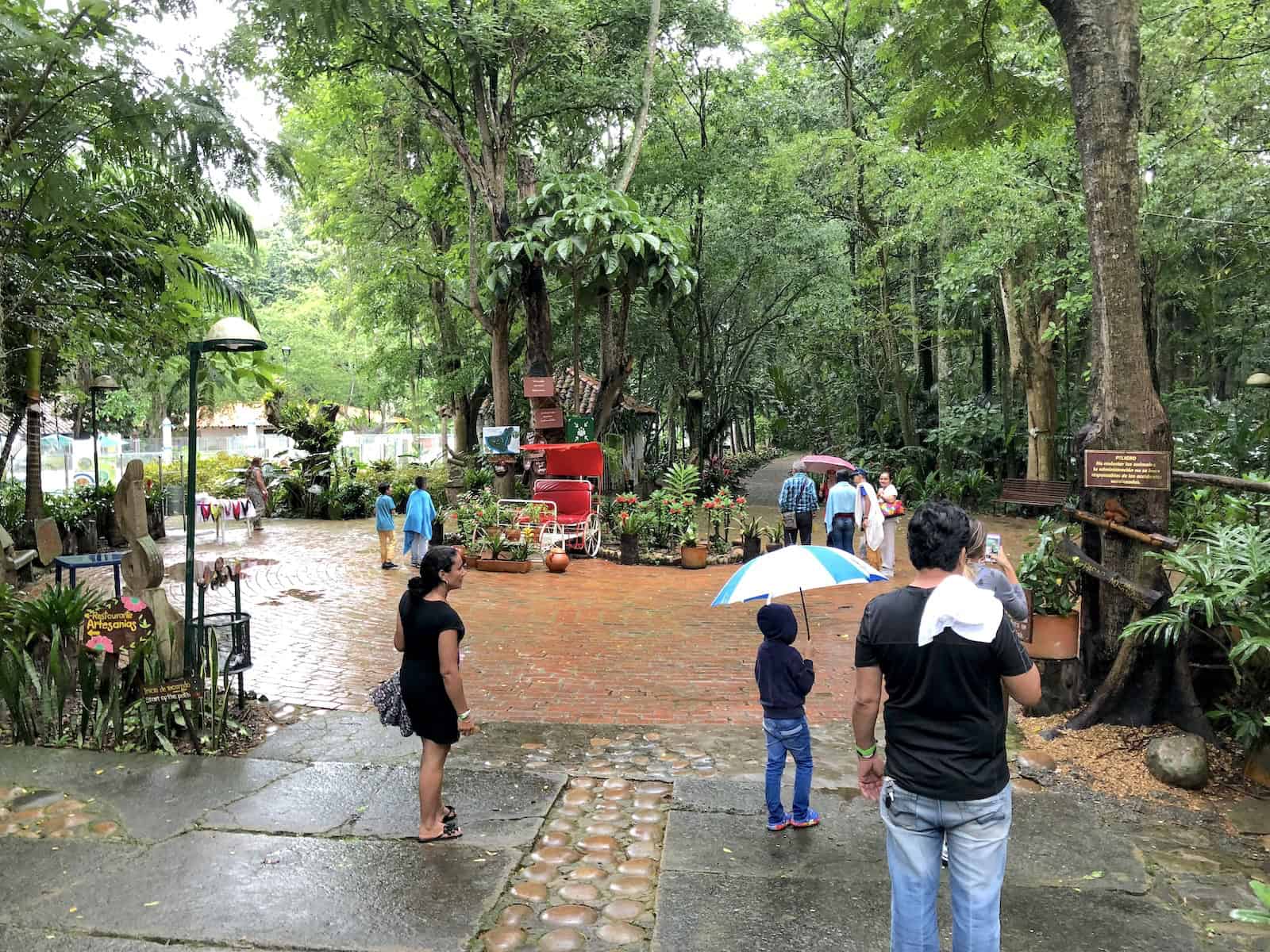 Plaza at El Gallineral Nature Park in San Gil, Santander, Colombia