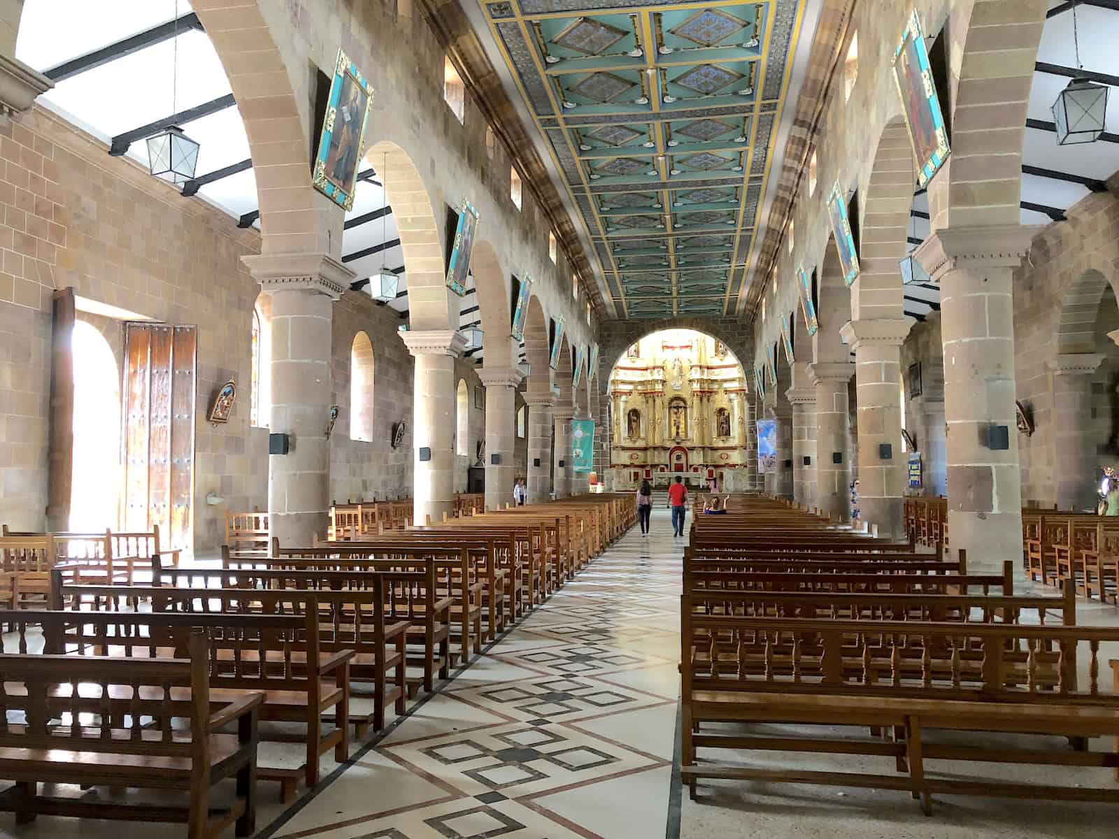 Nave of the Holy Cross Cathedral in San Gil, Santander, Colombia