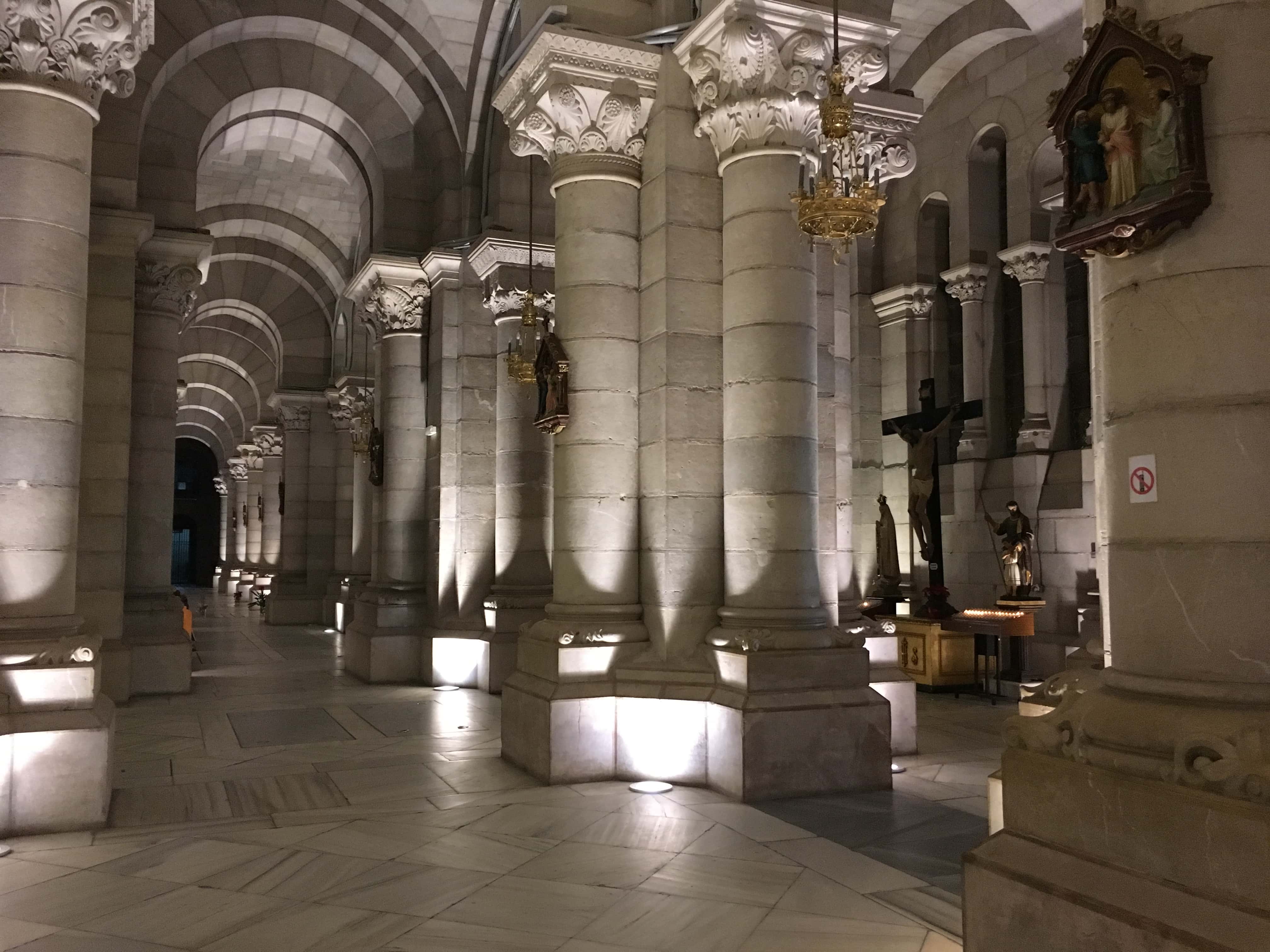 Crypt at the Almudena Cathedral in Madrid, Spain