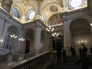 Grand Staircase at Palacio Real in Madrid, Spain